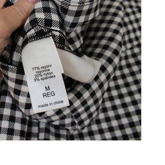 Maurices Gingham Bengaline Cropped Pant Womens Size Medium Regular NWT - Picture 7 of 9